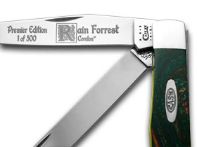 W.R. Case XX Knives Rain Forest Genuine Corelon Trapper 1/500 Pocket Knife 9254RF