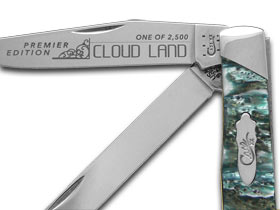 W.R. Case XX Knives Slant Series Cloud Land Corelon Trapper 1/2500 Stainless Pocket Knife S9254CL