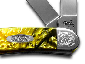 W.R. Case XX Knives Engraved Bolster Series Genuine 24K Corelon Stockman Pocket Knife 931824KT/E