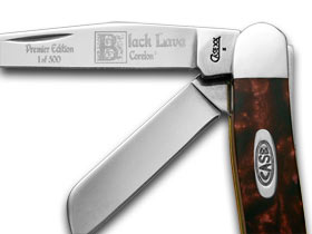 W.R. Case XX Knives Black Lava Genuine Corelon Stockman 1/500 Pocket Knife 9318BKL