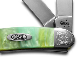 W.R. Case XX Knives Engraved Bolster Series Genuine Rainbow Corelon Stockman Pocket Knife 9318RB/E