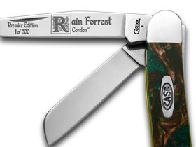 W.R. Case XX Knives Rain Forrest Genuine Corelon Stockman 1/500 Pocket Knife 9318RF