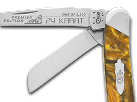 W.R. Case XX Knives Slant Series 24 Karat Corelon Medium Stockman 1/2500 Pocket Knife S931824KT