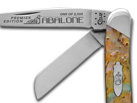 W.R. Case XX Knives Slant Series Abalone Corelon Medium Stockman 1/2500 Pocket Knife S9318AB