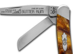 W.R. Case XX Knives Slant Series Butter Rum Corelon Medium Stockman 1/2500 Pocket Knife S9318BR