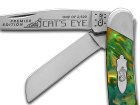 W.R. Case XX Knives Slant Series Cat's Eye Corelon Medium Stockman 1/2500 Pocket Knife S9318CE