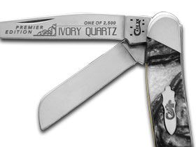 W.R. Case XX Knives Slant Series Ivory Quartz Corelon Medium Stockman 1/2500 Pocket Knife S9318IQ