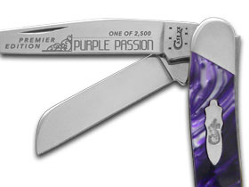 W.R. Case XX Knives Slant Series Purple Passion Corelon Medium Stockman 1/2500 Pocket Knife S9318PP