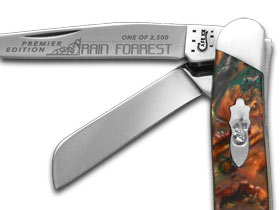 W.R. Case XX Knives Slant Series Rain Forrest Corelon Medium Stockman 1/2500 Pocket Knife S9318RF