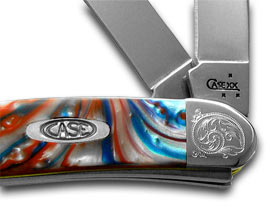 W.R. Case XX Knives Engraved Bolster Series Genuine Star Spangled Corelon Stockman Pocket Knife 9318STAR/E