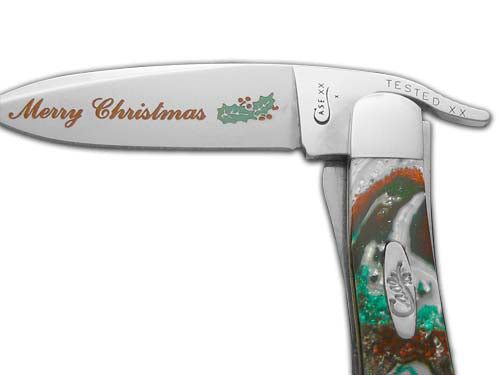 W.R. Case XX Knives Merry Christmas Corelon Russlock 1/500 Stainless Pocket Knife CA MC-CRS
