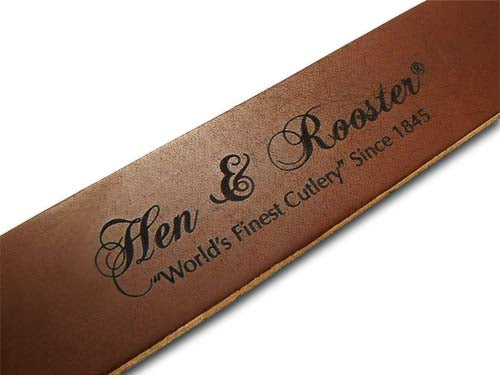 Hen and Rooster Knives™ Knife Dark Brown Leather Razor Strop