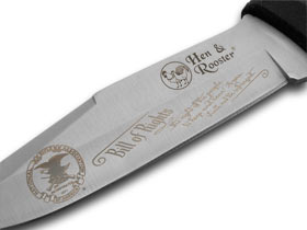 Hen & Rooster NRA National Rifle Association Black Rubber Hunter Fixed Blade 5010NRA