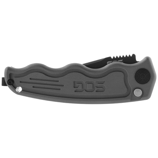 SOG Specialty Knivesโข California Special ST-14GR Battleship Grey Anodized Aluminum AUS-8 Stainless Steel Pocket Knife