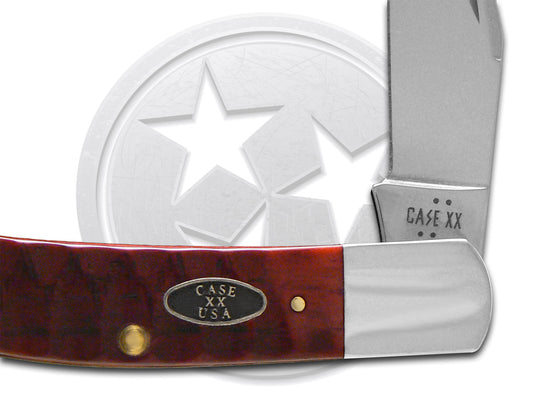W.R. Case XX Knives Axe Handle Gator Jig Old Red Bone 51546 Stainless Pocket Knife