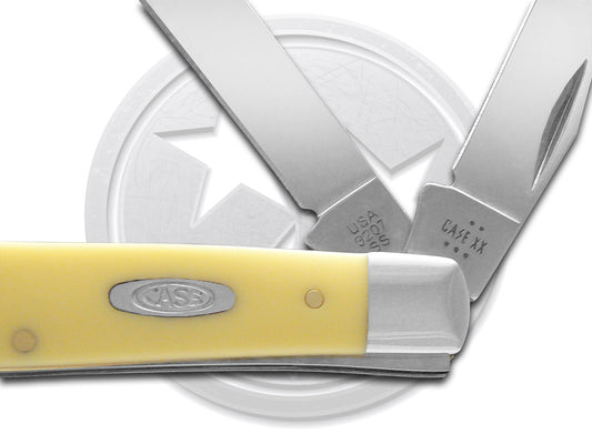 W.R. Case XX Knives Yellow Synthetic Mini Trapper Pocket Knife 80029
