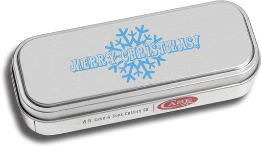 W.R. Case XX Knives Christmas Trapper Blue Color Wash Natural Bone Stainless Pocket Knife 10597