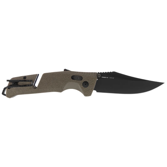 SOG Specialty Knives™ Trident AT Lever Lock 11-12-06-57 Flat Dark Earth GRN D2 Semi-Stainless Steel Pocket Knife
