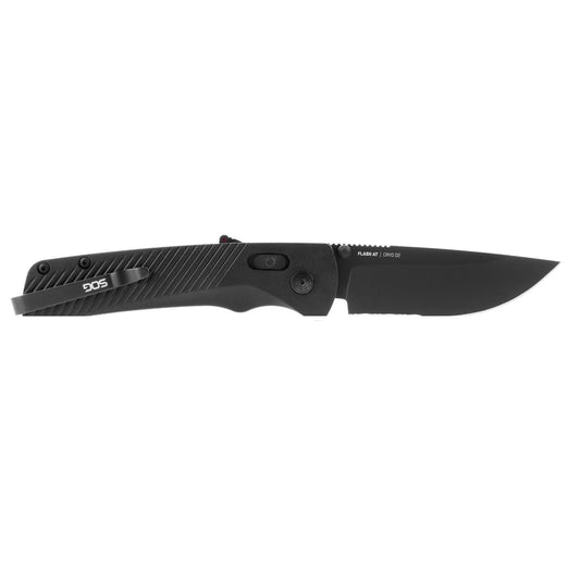 SOG Specialty Knives™ Flash AT Lever Lock 11-18-02-41 Black GRN D2 Semi-Stainless Steel Pocket Knife