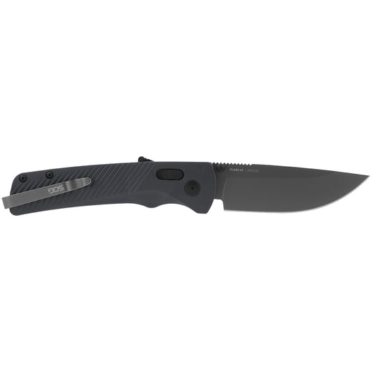 SOG Specialty Knives™ Flash AT Lever Lock 11-18-05-57 Urban Grey Glass-Reinforced Nylon D2 Semi-Stainless Steel Pocket Knife