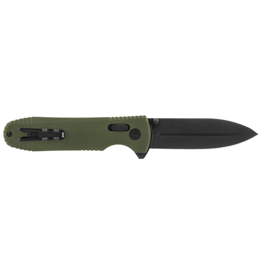 SOG Specialty Knives™ Pentagon XR Crossbar Lock 12-61-02-57 OD Green G-10 Cryo CTS XHP Stainless Steel Pocket Knife