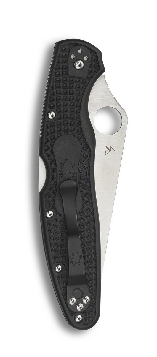 Spyderco Knives™ Police 4 Lockback C07PBK4 Black Fiberglass Reinforced Nylon VG-10 Stainless Steel Pocket Knife