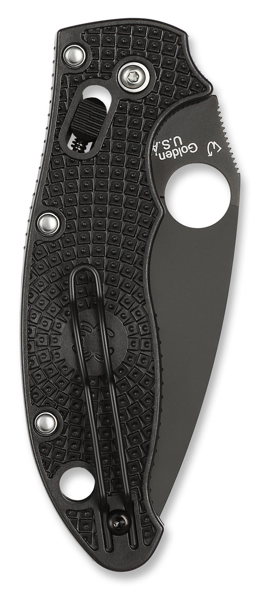 Spyderco Knives™ Manix 2 Lever Lock C101PBBK2 Black Fiberglass Reinforced Co-Polymer CTS BD1N Stainless Steel Pocket Knife