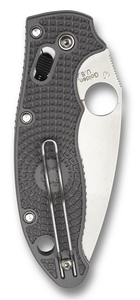 Spyderco Knives™ Manix 2 Lever Lock C101PGY2 Gray Fiberglass Reinforced Co-polymer Micro-Melt Maxamet Pocket Knife