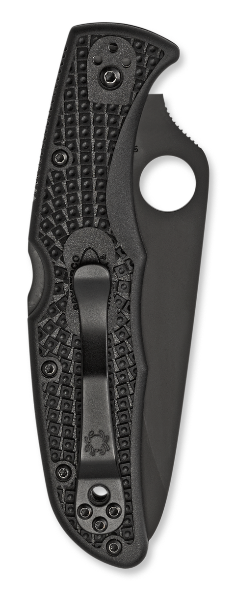 Spyderco Knives™ Endura 4 Lockback C10PSBBK Black Fiberglass Reinforced Nylon VG-10 Stainless Steel Pocket Knife
