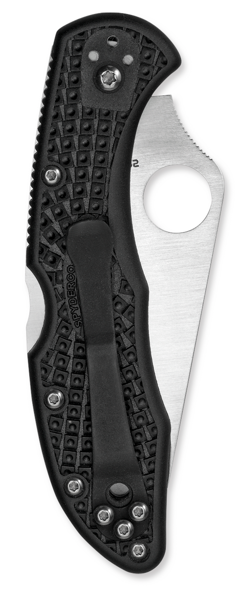 Spyderco Knives™ Delica 4 Lockback C11SBK Black Fiberglass Reinforced Nylon VG-10 Stainless Steel Pocket Knife