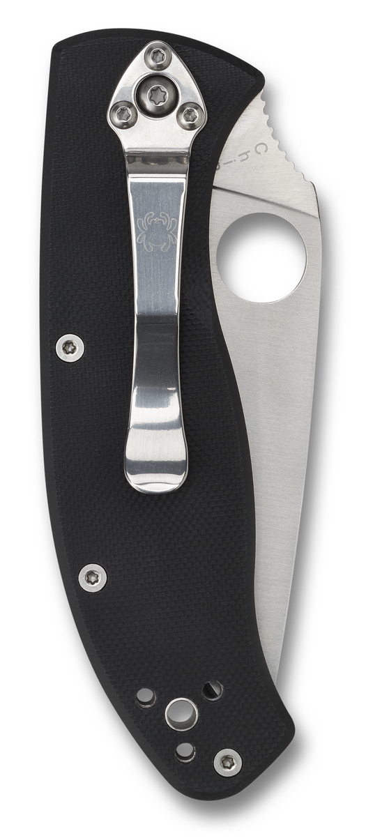 Spyderco Knives™ Tenacious Liner Lock C122GPS Black G-10 Laminate 8Cr13Mov Stainless Steel Pocket Knife