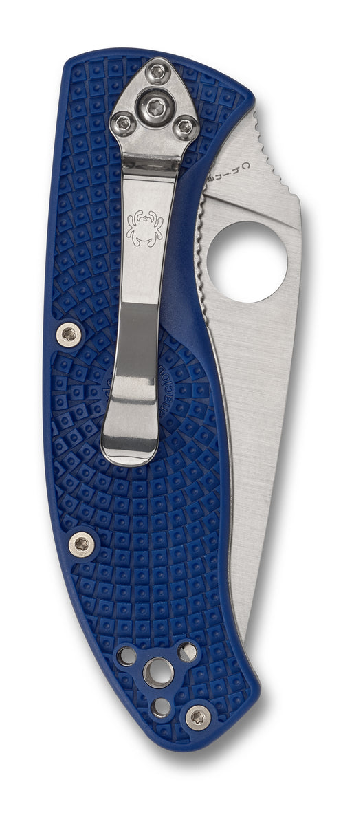 Spyderco Knives™ Tenacious Liner Lock C122PSBL Blue Fiberglass Reinforced Nylon CPM S35VN Stainless Steel Pocket Knife