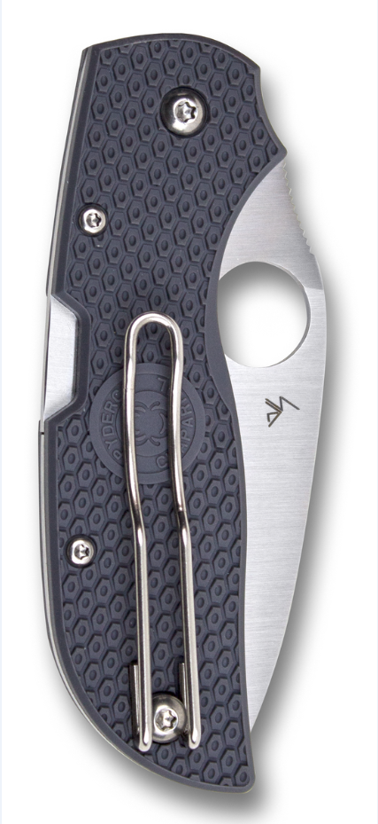 Spyderco Knives™ Chaparral Lockback C152PGY Gray Fiberglass Reinforced Nylon CTS XHP Stainless Steel Pocket Knife
