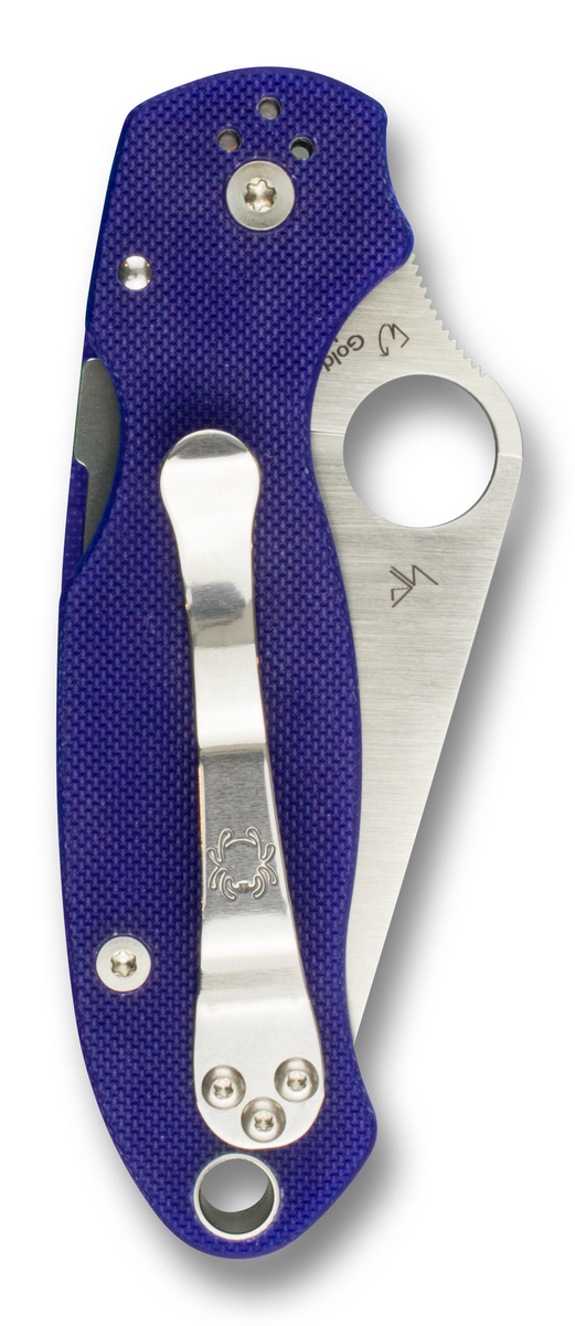 Spyderco Knives™ Para 3 Compression Lock C223GPDBL Dark Blue G-10 CPM S110V Stainless Steel Pocket Knife