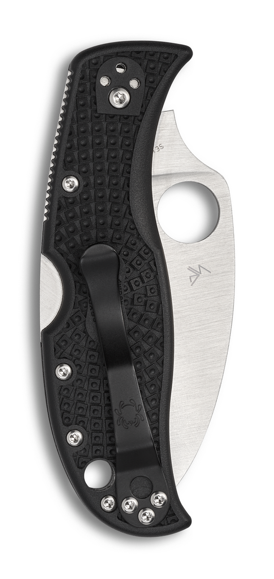 Spyderco Knives™ RockJumper Lockback C254PBK Black Fiberglass Reinforced Nylon VG-10 Stainless Steel Pocket Knife