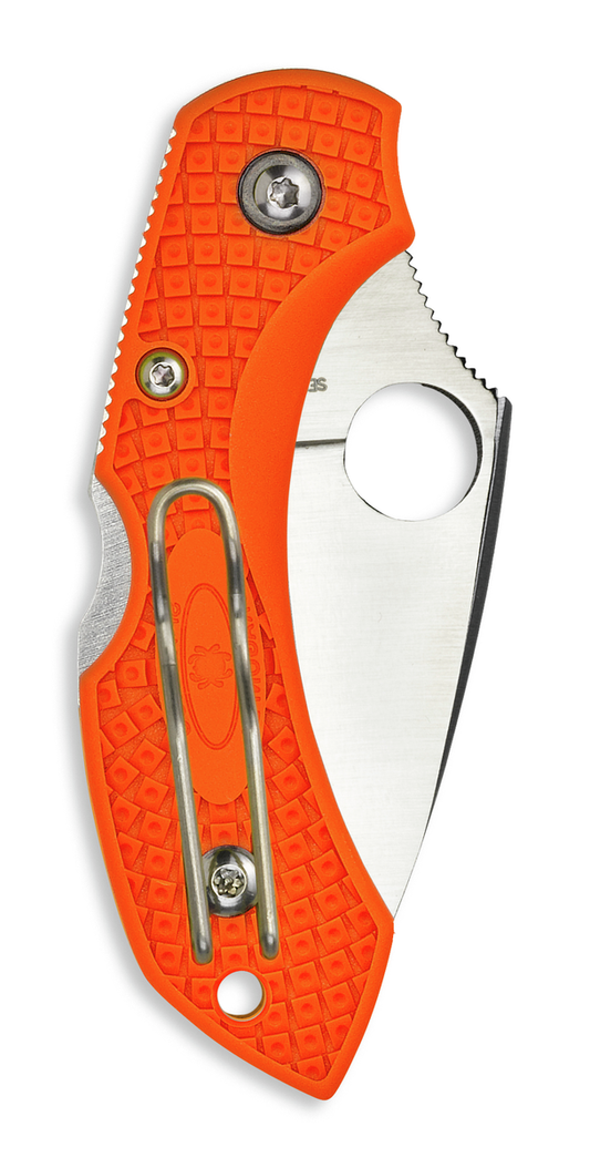 Spyderco Knives™ Dragonfly 2 Lockback C28POR2 Orange Fiberglass Reinforced Nylon VG-10 Stainless Steel Pocket Knife