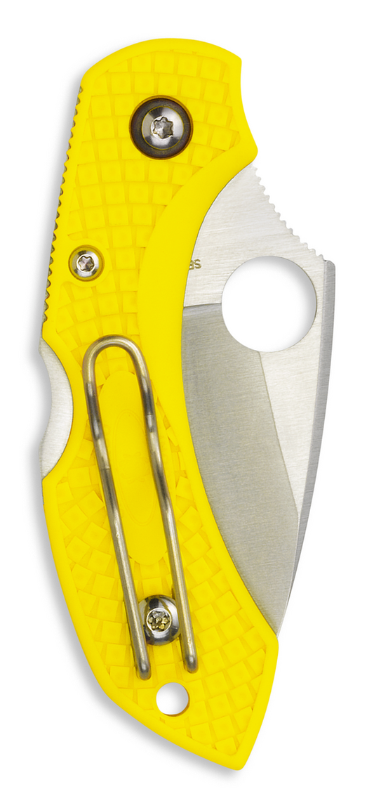 Spyderco Knives™ Dragonfly 2 Lockback C28SYL2 Marine Yellow Fiberglass Reinforced Nylon H2 Stainless Steel Pocket Knife