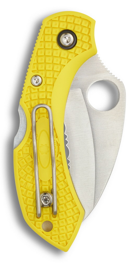 Spyderco Knives™ Dragonfly 2 Lockback C28SYL2HB Yellow Fiberglass Reinforced Nylon H2 Stainless Steel Pocket Knife