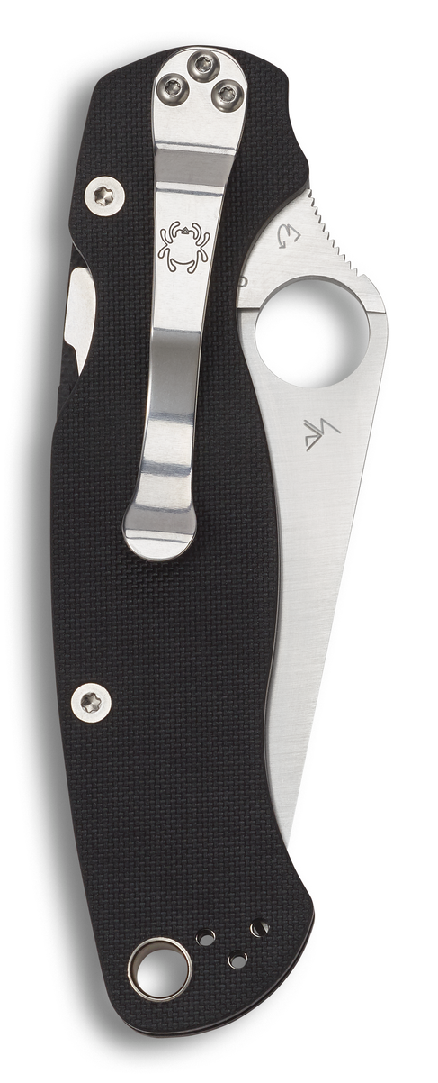 Spyderco Knives™ Para Military 2 Compression Lock C81GP2 Black G-10 CPM S45VN Stainless Steel Pocket Knife