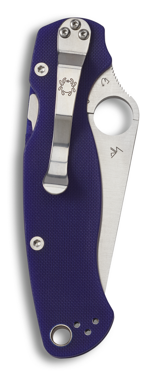 Spyderco Knives™ Para Military 2 Liner Lock C81GPDBL2 Dark Blue G-10 CPM S110V Stainless Steel Pocket Knife