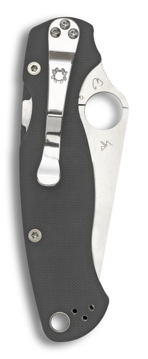 Spyderco Knives™ Para Millie 2 Compression Liner Lock C81GPDGY2 Dark Gray G-10 Micro-Melt Maxamet Pocket Knife
