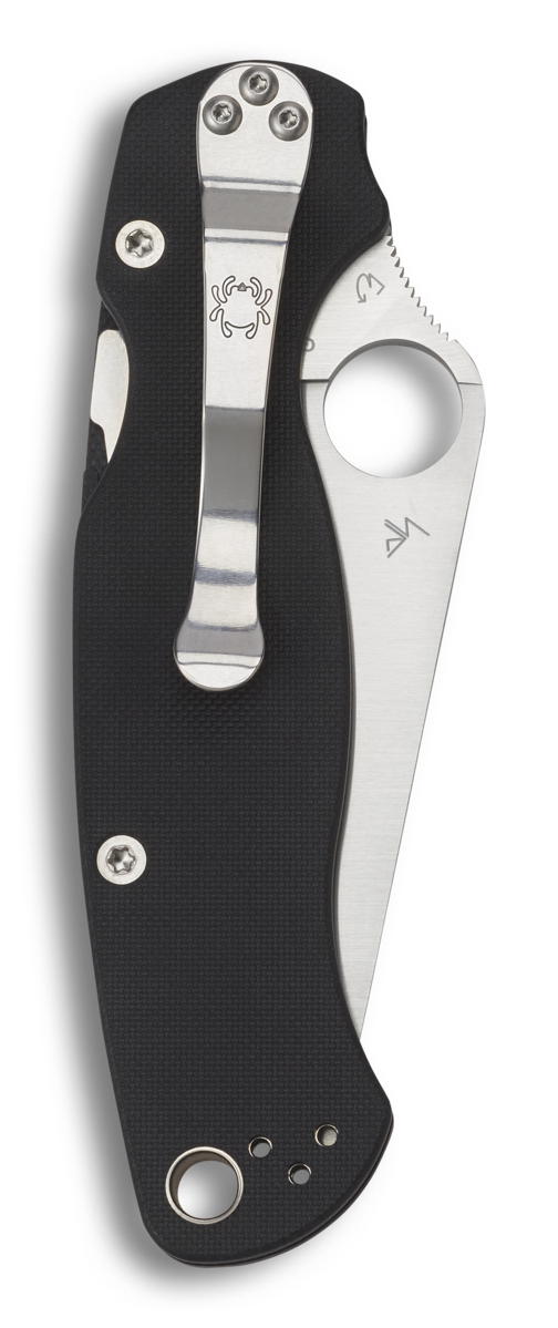 Spyderco Knives™ Para Millie 2 Compression Liner Lock C81GS2 Black G-10 CPM S30V Stainless Steel Pocket Knife