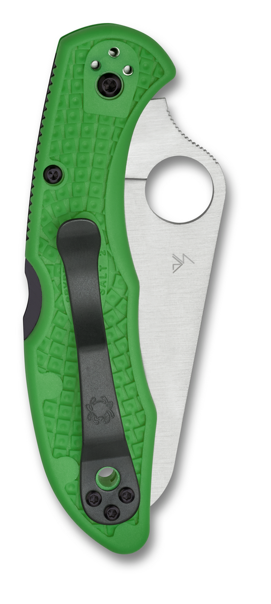 Spyderco Knives™ Salt 2 Lockback C88FSGR2 Green Fiberglass Reinforced Nylon LC200N Stainless Steel Pocket Knife