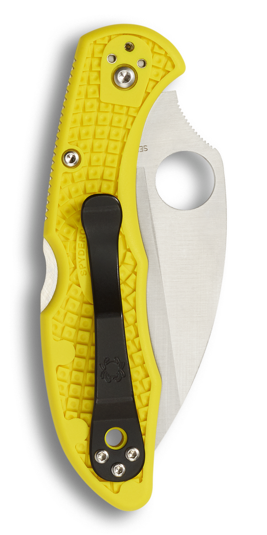 Spyderco Knives™ Salt 2 Lockback C88PWCYL2 Yellow Fiberglass Reinforced Nylon H1 Stainless Steel Pocket Knife