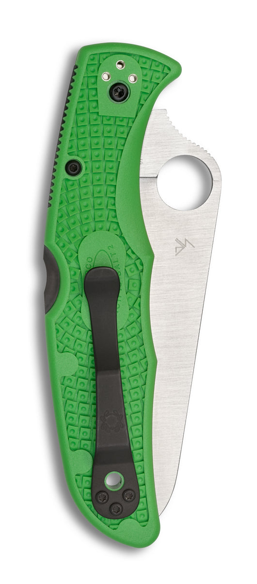 Spyderco Knives™ Pacific Salt 2 Lockback C91FPGR2 Green Fiberglass Reinforced Nylon LC200N Stainless Steel Pocket Knife