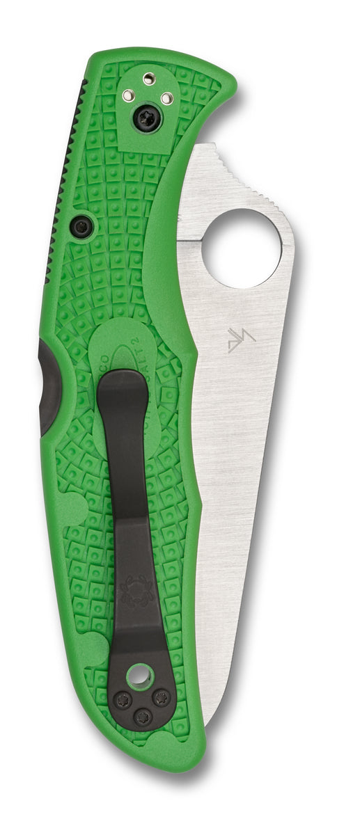 Spyderco Knives™ Pacific Salt 2 Lockback C91FSGR2 Green Fiberglass Reinforced Nylon LC200N Stainless Steel Pocket Knife
