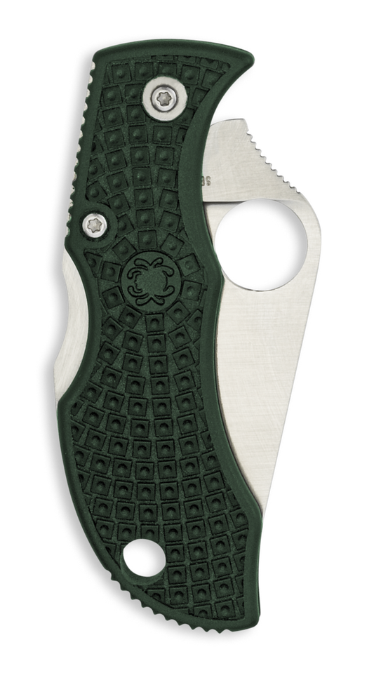 Spyderco Knives™ Manbug Lockback MGREP British Racing Green Fiberglass Reinforced Nylon High Carbon Steel Pocket Knife