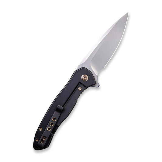 WE Knife Co., Ltd™ Kitefin Frame Lock WE2001A Black Marble Carbon Fiber and Titanium CPM S35VN Stainless Steel Pocket Knife