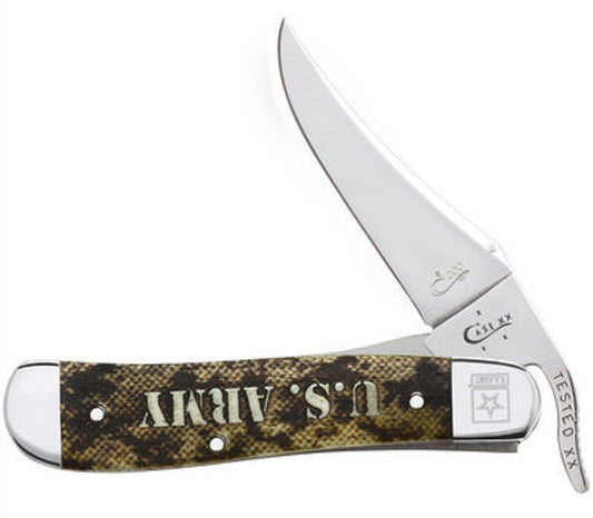 W.R. Case XX Knives U.S. Army Commemorative Natural Bone Russlock Stainless Pocket Knife Set Set 15031