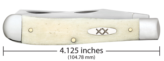 W.R. Case XX Knives Trapper Smooth Natural Bone 13310 Stainless Steel Pocket Knife